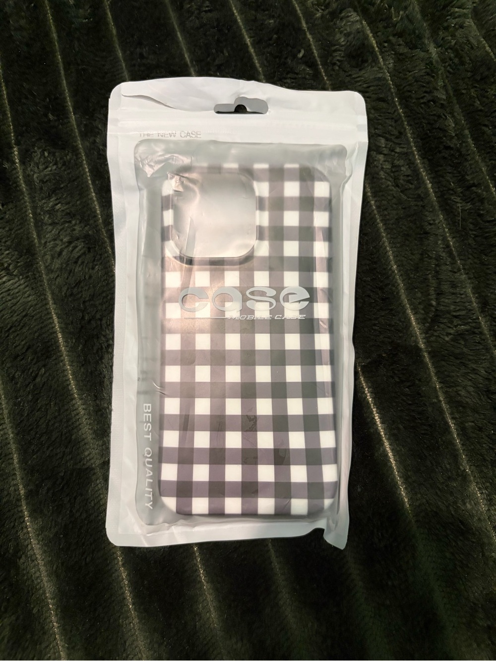 iPhone 13 Pro Checkered Pattern Phone Case - Black & White